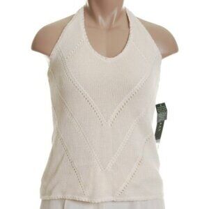 RALPH LAUREN Green Label Knit Halter Top - Sz L - NEW
